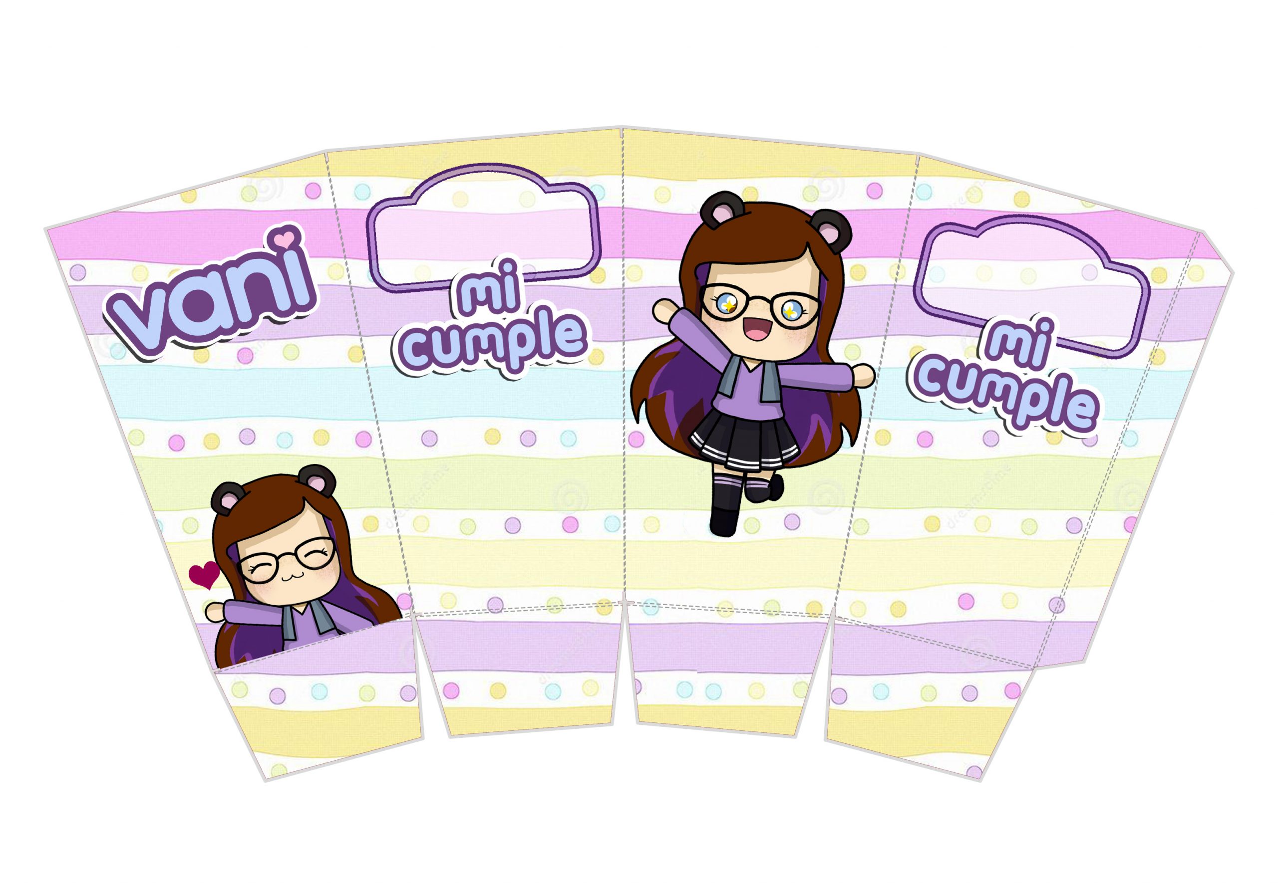 tarjeta invitacion vani cumple para imprimir kit caja de pochoclos cumple vani
