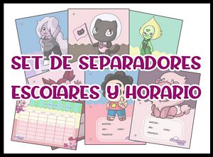 separadores escolares steven universe kawaii