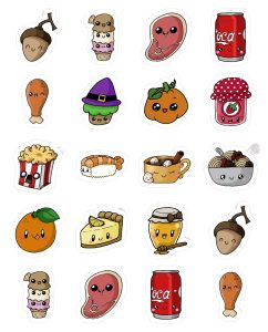 pegatinas comidas kawaii 2