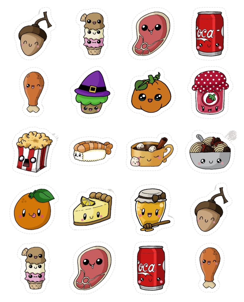 pegatinas comidas kawaii 2