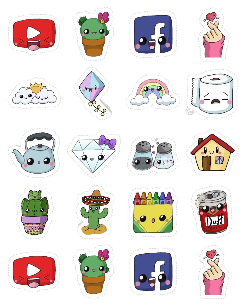 horario escolar creepypastas pegatinas cosas kawaii 2