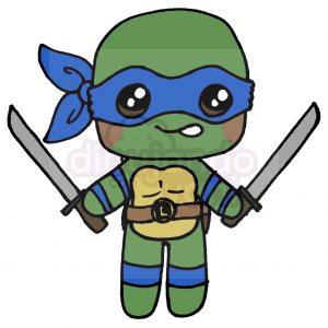 leonardo tortuga ninja kawaii