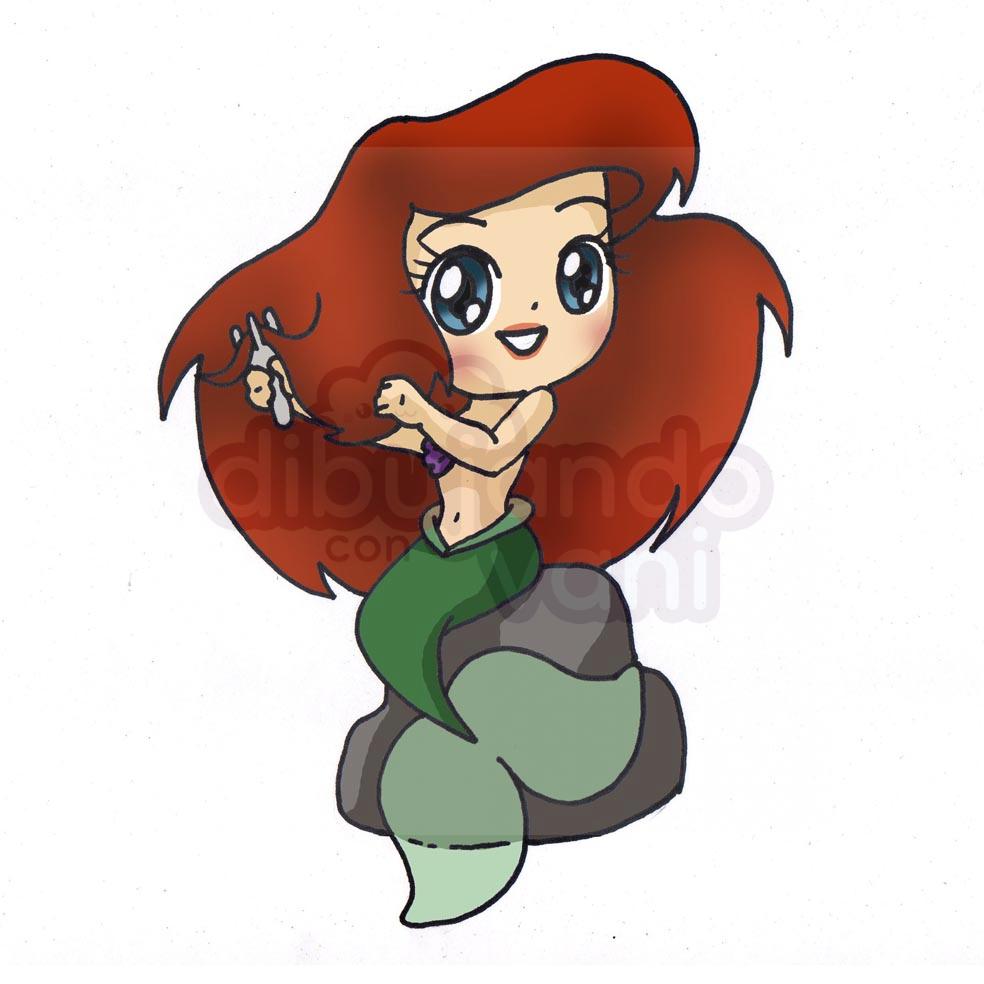 ariel-kawaii-2 - Dibujando con Vani