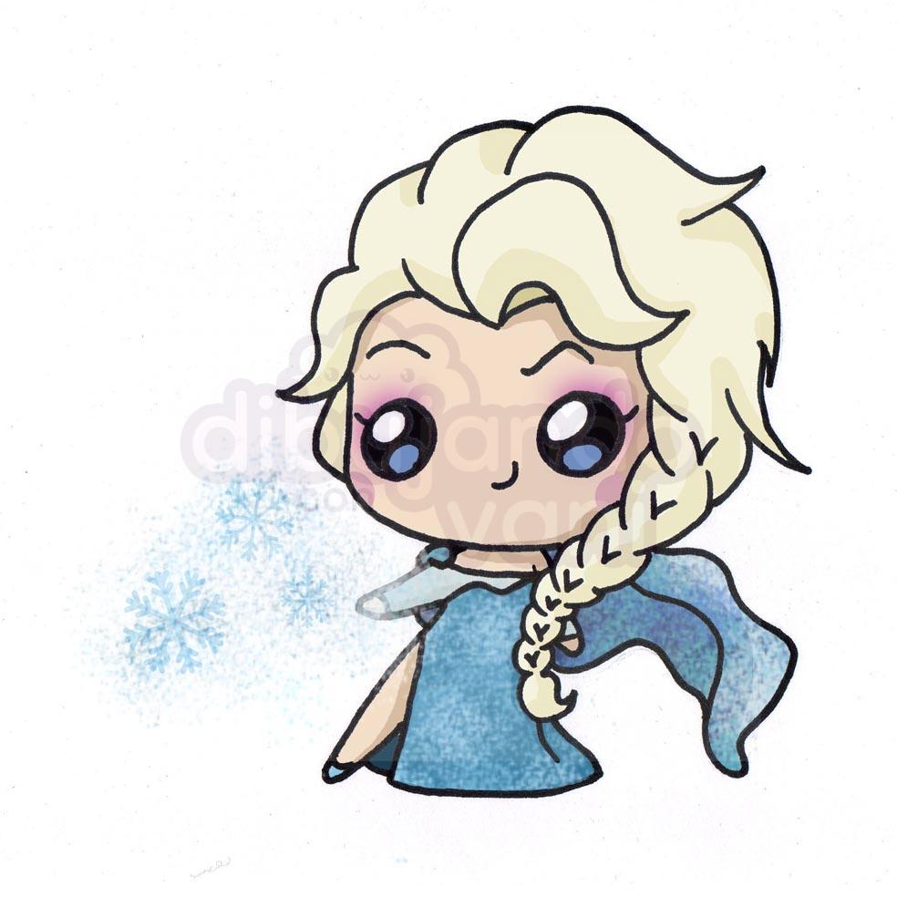 elsa-frozen-kawaii - Dibujando con Vani