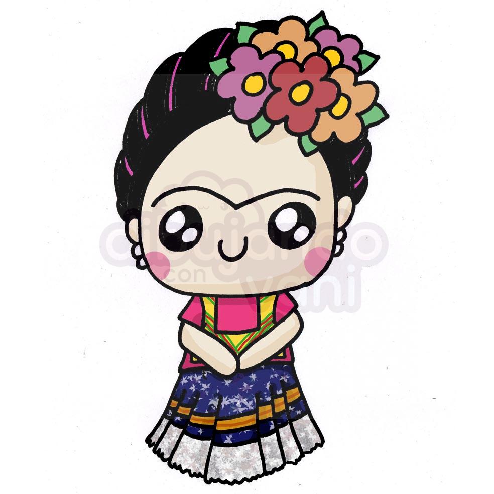 frida kahlo kawaii - Dibujando con Vani