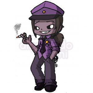hombre morado de fnaf kawaii