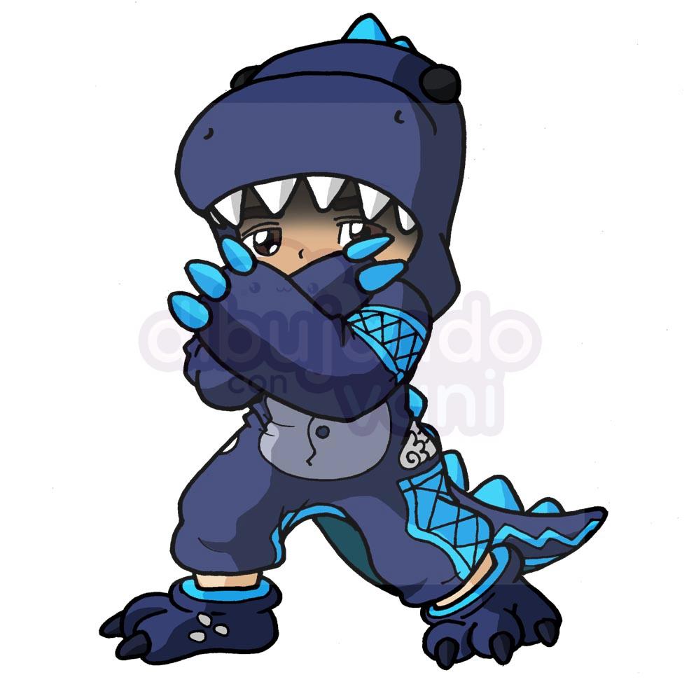 dino angelical de free fire kawaii - Dibujando con Vani