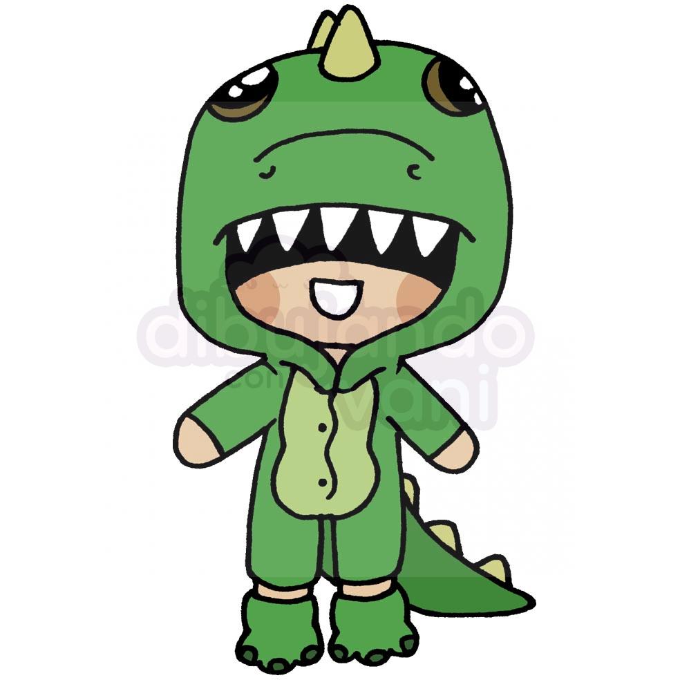 dino-de-free-fire-kawaii - Dibujando con Vani