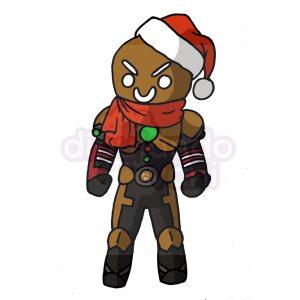 hombre de jengibre kawaii