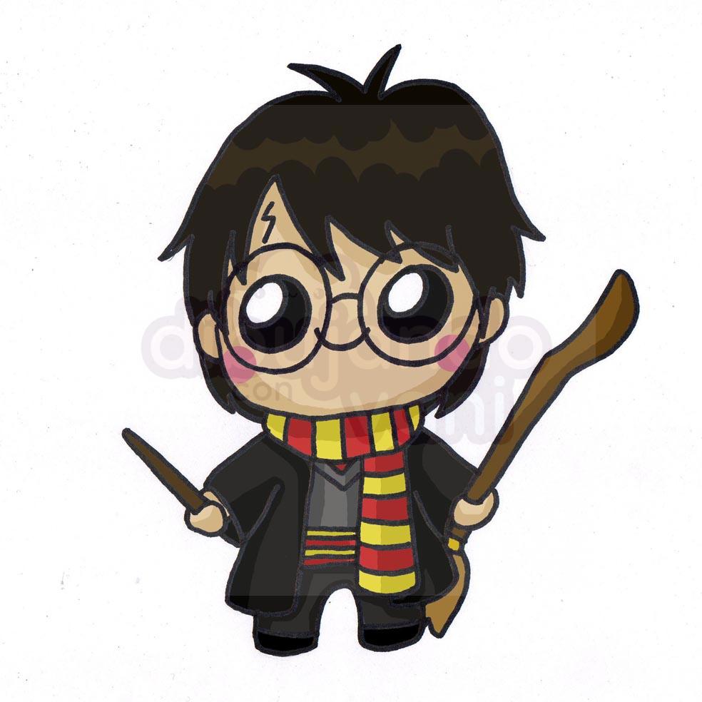 Dibujos de Harry Potter kawaii - Personajes kawaii - Dibujando con Vani