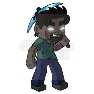 herobrine de minecraft kawaii