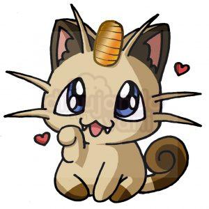 meowth de pokemon kawaii