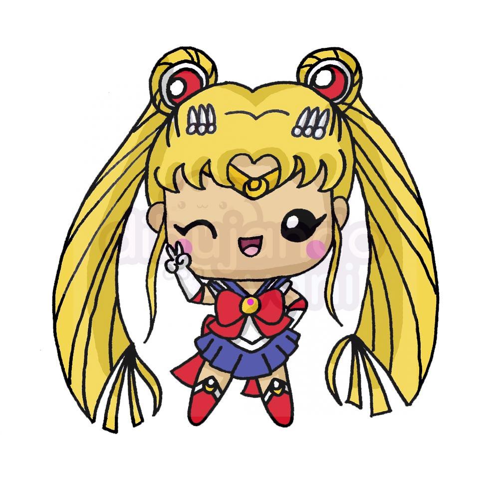 Dibujos de Sailor Moon kawaii - Personajes kawaii - Dibujando con Vani