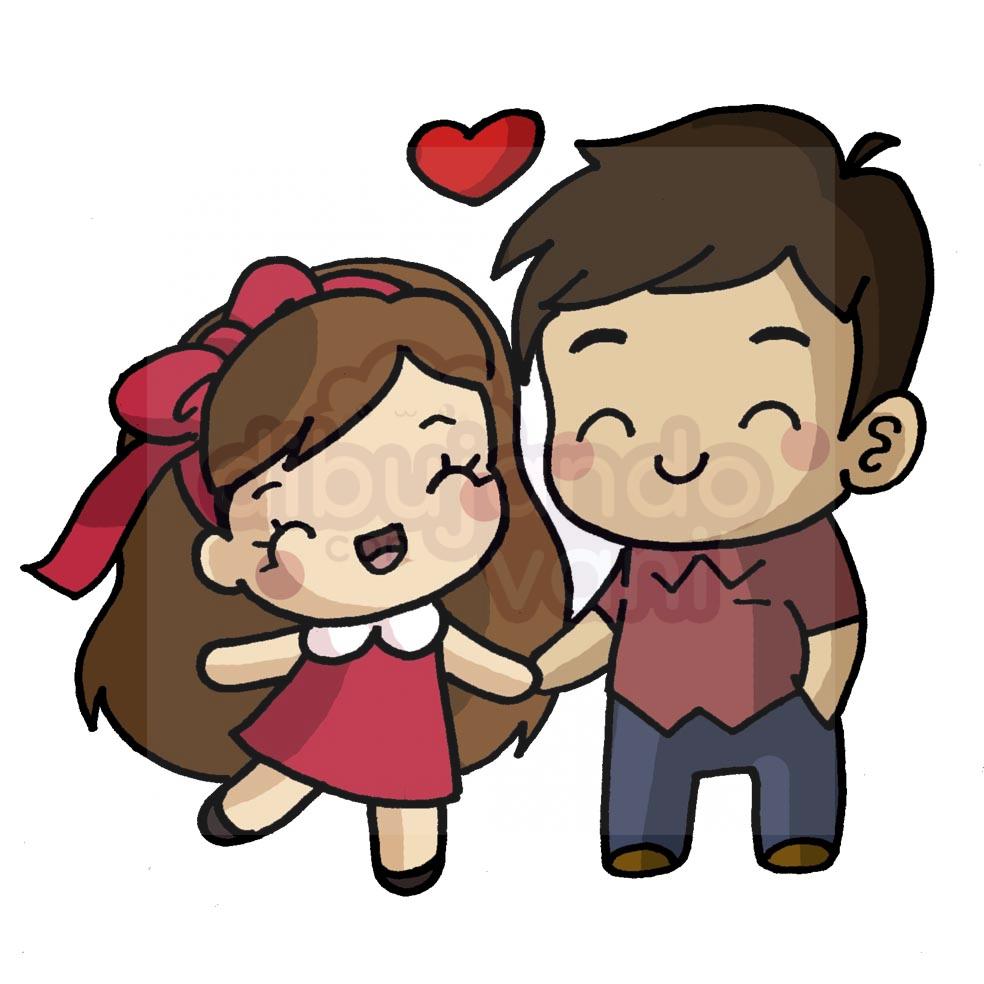 Enamorados Pareja Kawaii Dibujos San Valentin Amor Vani Dibujando.